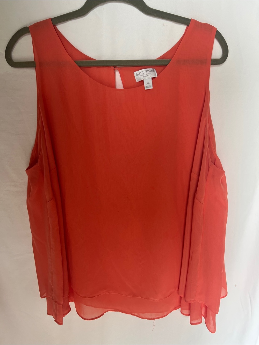 Bisou Bisou Coral Layered Sleeveless Camisole